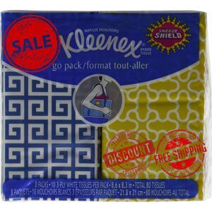Kleenex® 3-Ply Pocket Packs Facial Tissues, 48 Packs of 10 Tissues